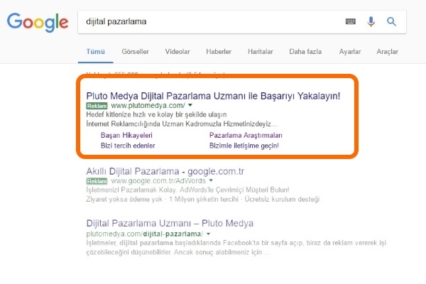 Google Arama A Reklamlar